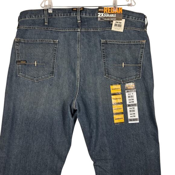 Ariat Rebar M4 Jeans Men 44x30 NEW Relaxed DuraStretch Boot Cut Carbine Workwear - Picture 10 of 13